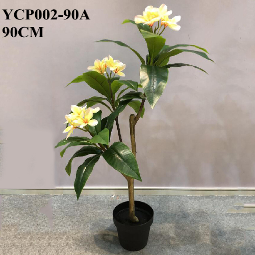 Faux Yellow Frangipani Flower Bonsai, 90 CM Sharetrade